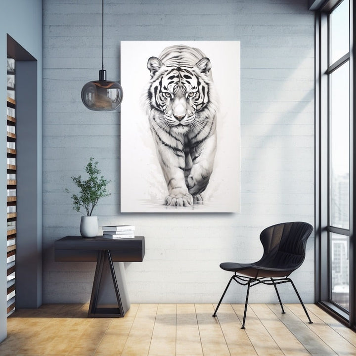 Tigre Dessin Art Tableau, art mural décoration nature