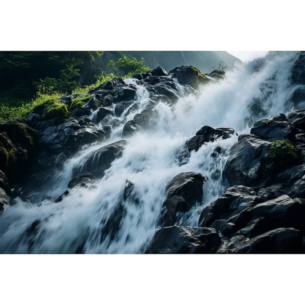 Tableau Toile Cascade, art mural décoration nature