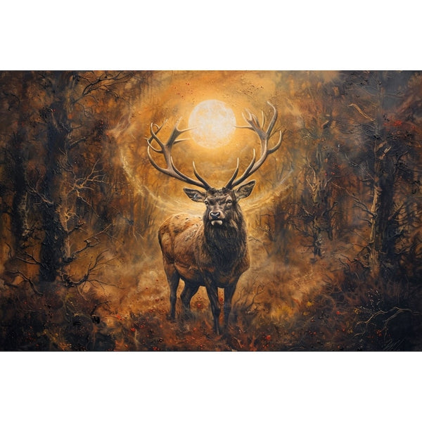 Tableau Toile Cerf, art mural décoration nature