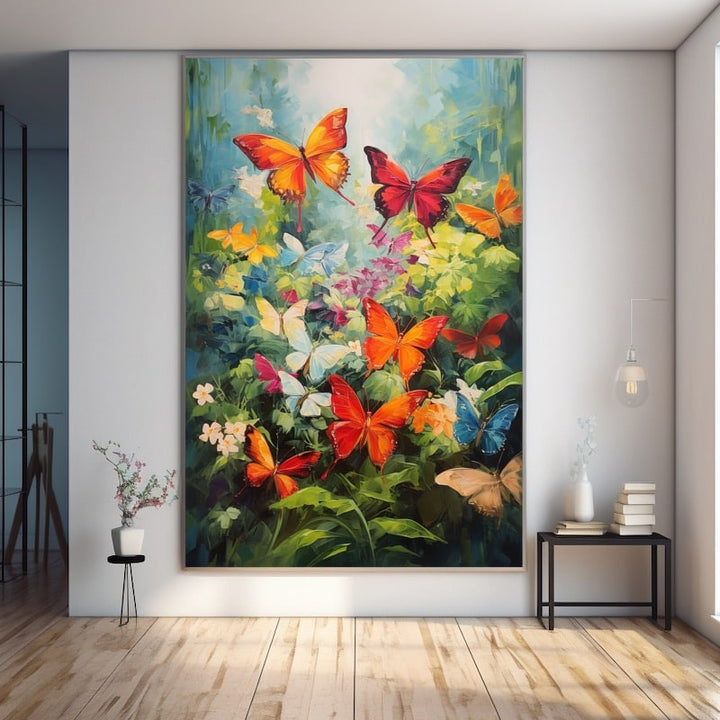 Toile Peinture Papillon, art mural décoration nature