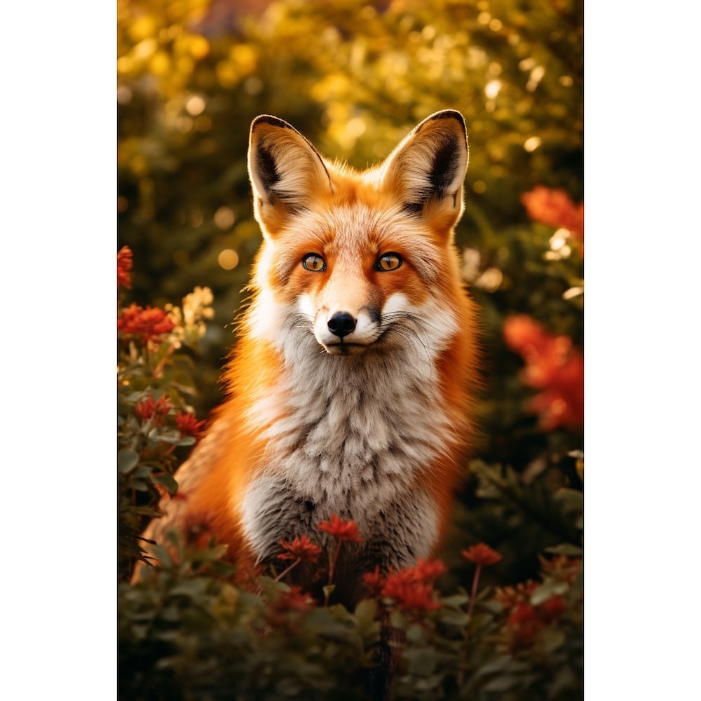 Tableau Toile Renard, art mural décoration nature