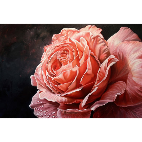 Tableau Toile Rose, art mural décoration nature