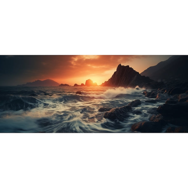 Tableau Triptyque Bord de Mer, art mural décoration nature