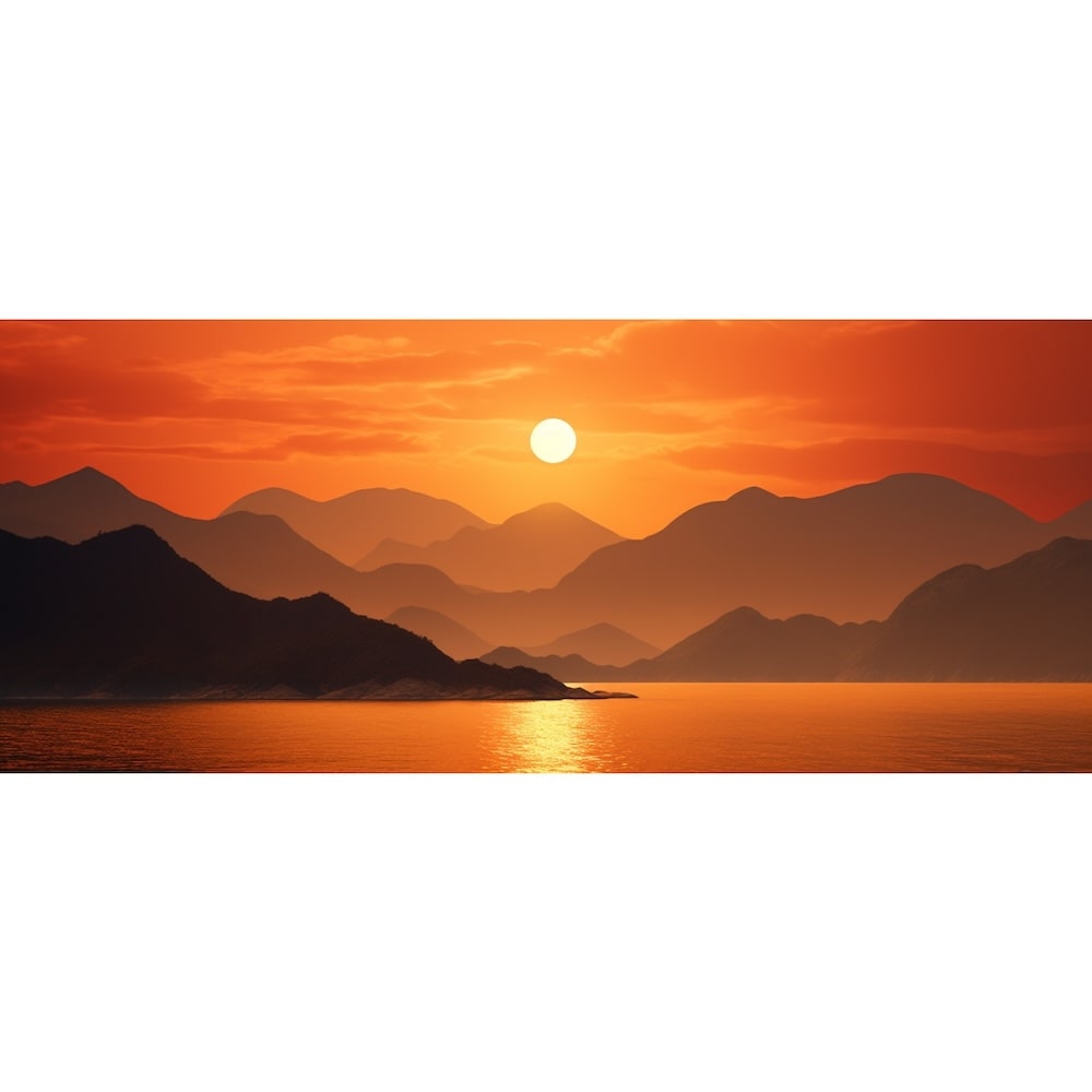 Tableau Triptyque Coucher de Soleil, art mural décoration nature