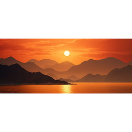 Tableau Triptyque Coucher de Soleil, art mural décoration nature