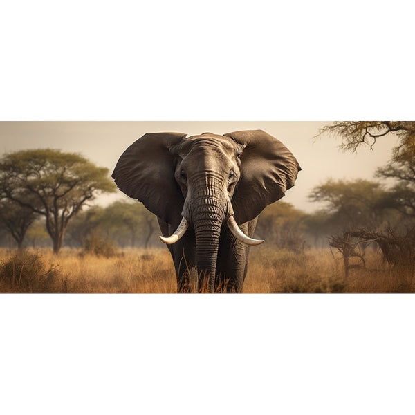 Tableau Triptyque Éléphant, art mural décoration nature