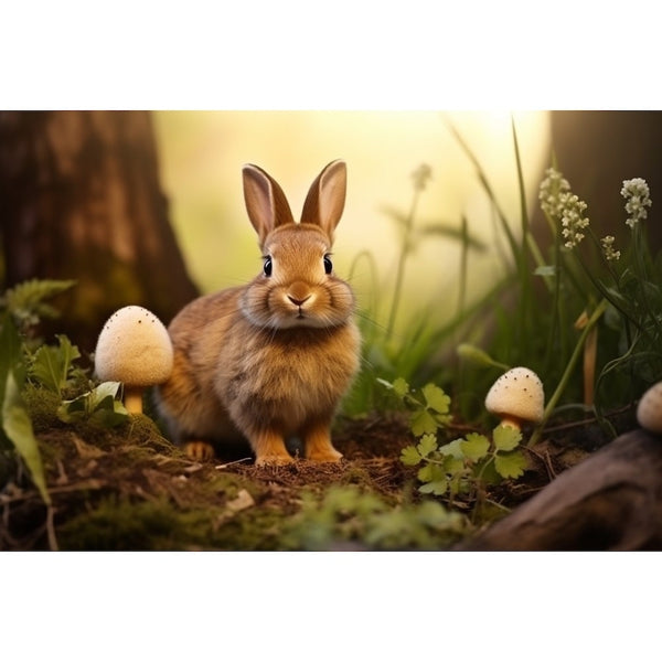 Tableau Déco Lapin, art mural décoration nature