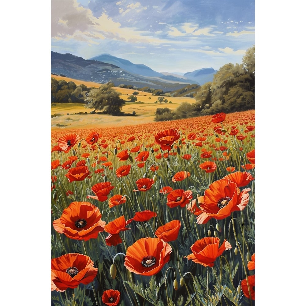 acheter tableau coquelicot