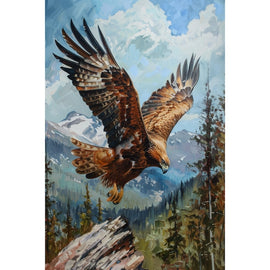 Peinture Aigle, art mural décoration nature, vue 2