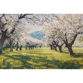 Peinture Amandiers en Fleurs, art mural décoration nature