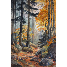 Peinture Aquarelle Paysage, art mural décoration nature