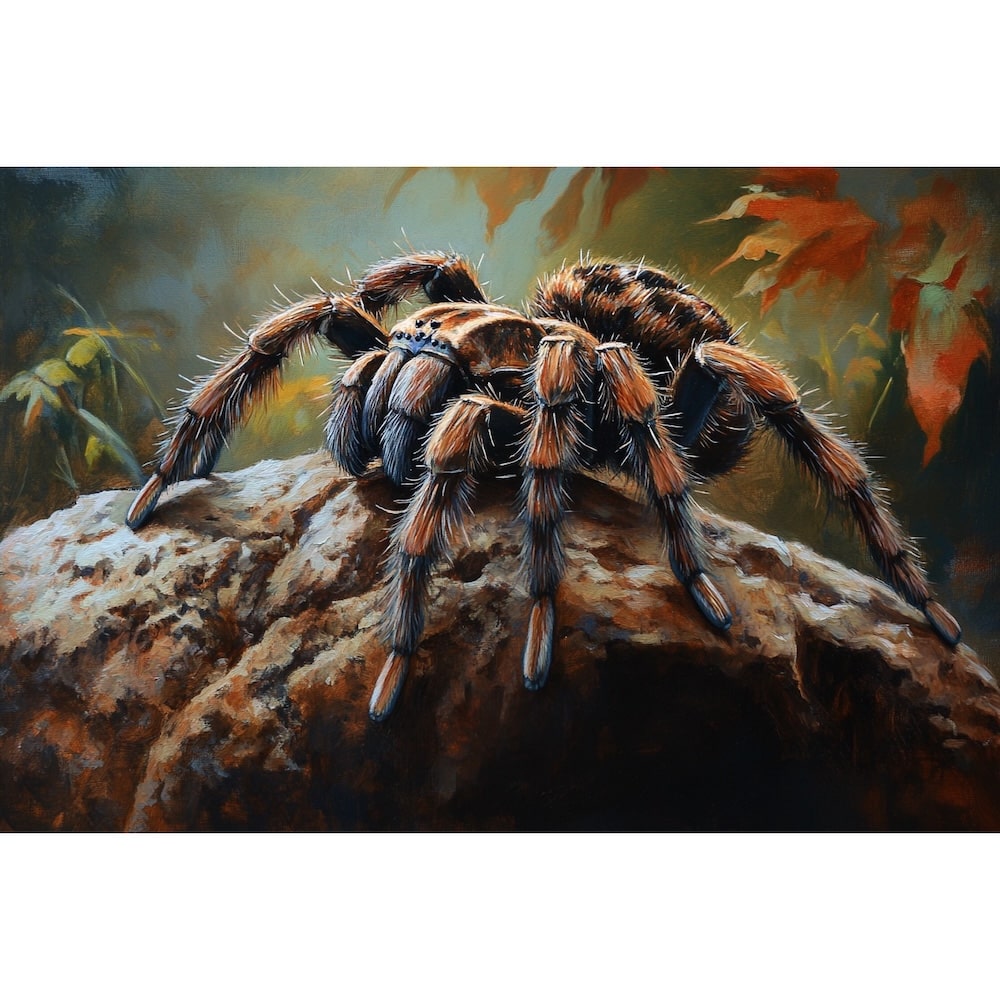 Peinture Araignée, art mural décoration nature