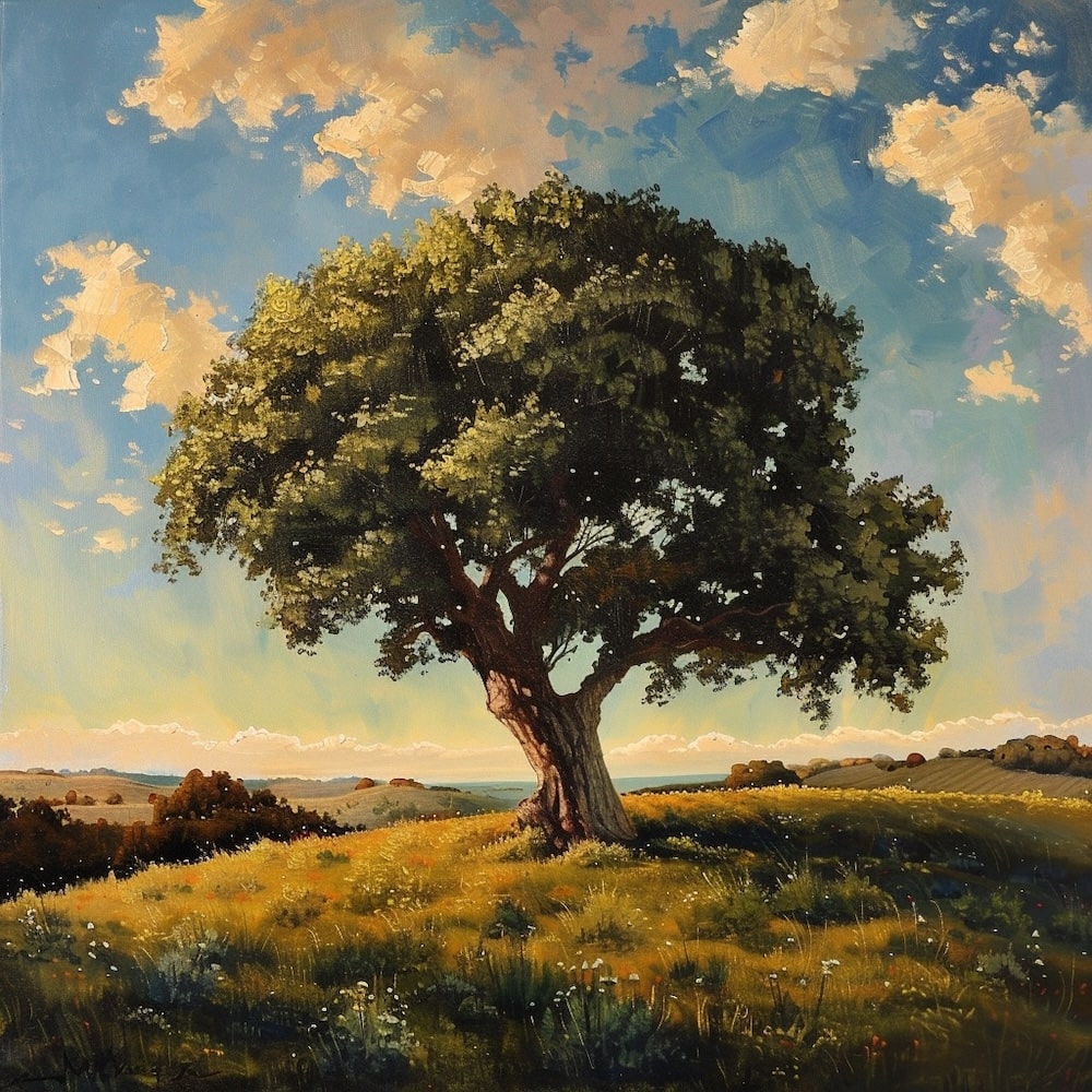 Peinture Acrylique Arbre, art mural décoration nature