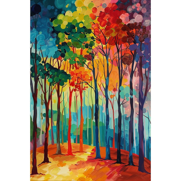 Peinture Arbre Maternelle, art mural décoration nature