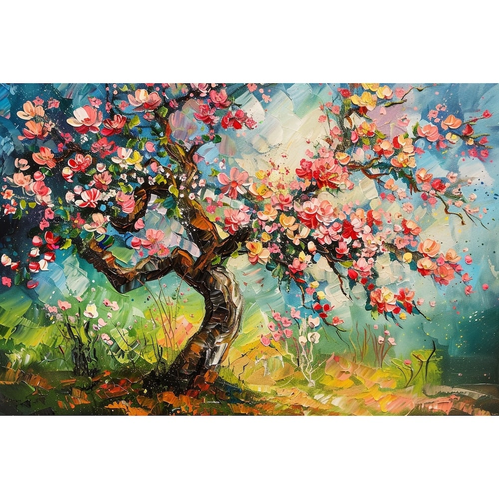Peinture Arbre Moderne, art mural décoration nature