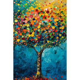 Peinture Contemporaine Arbre, art mural décoration nature