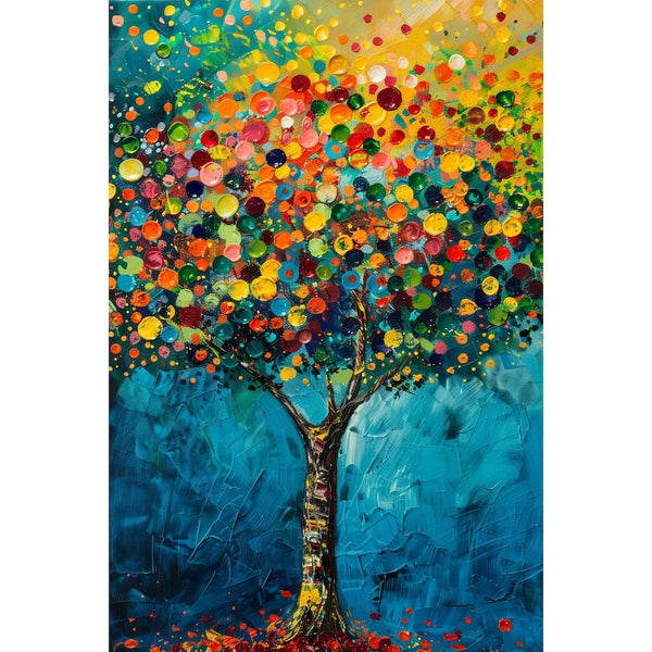 Peinture Contemporaine Arbre, art mural décoration nature
