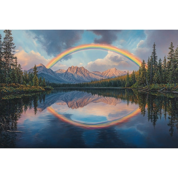 Peinture Arc en Ciel, art mural décoration nature