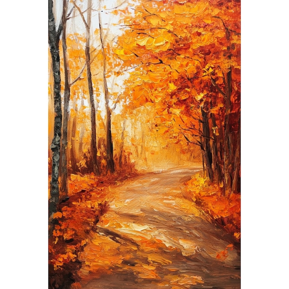 Peinture Abstraite Automne, art mural décoration nature