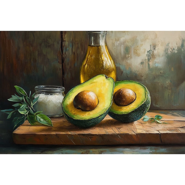 Peinture Avocat, art mural décoration nature