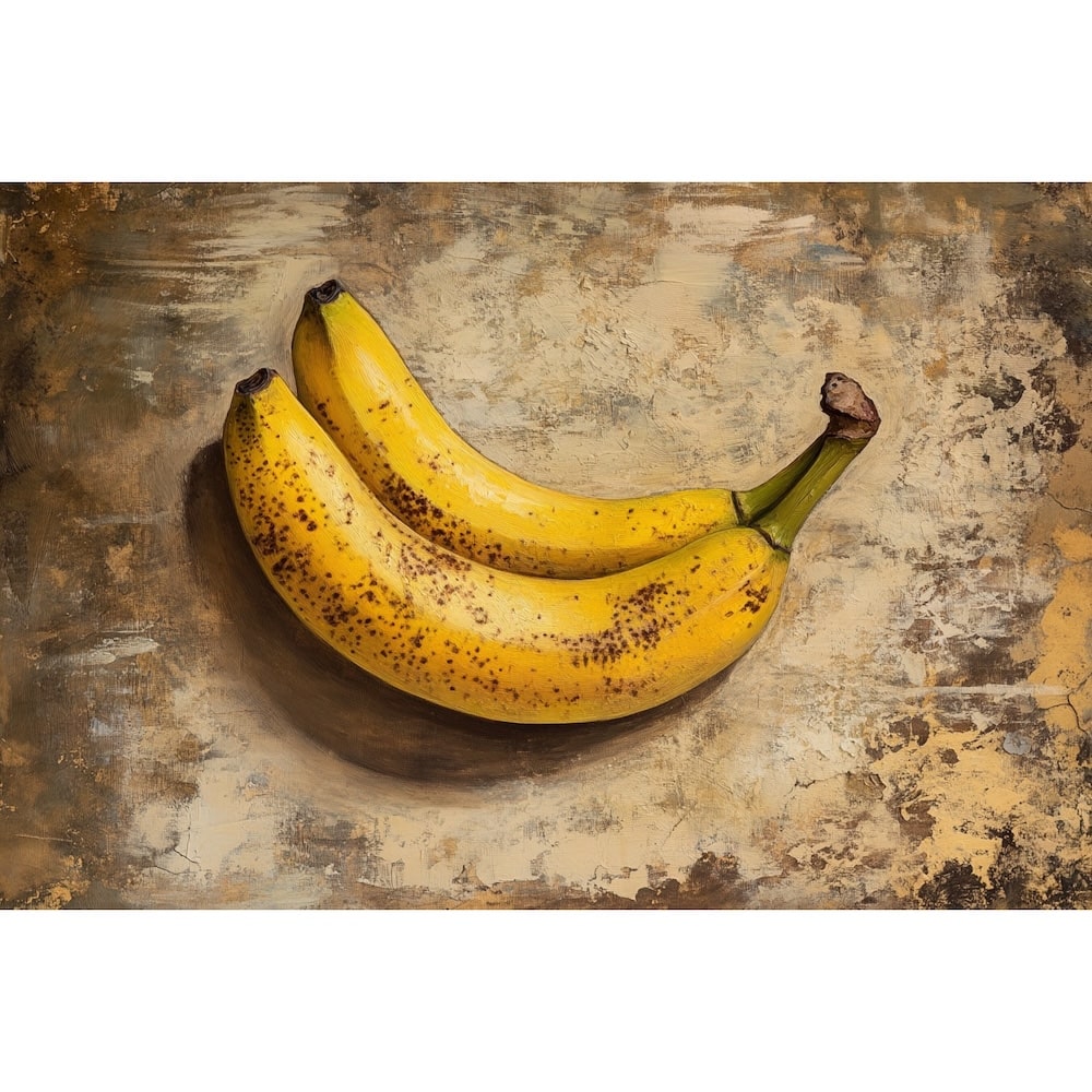 Peinture Banane, art mural décoration nature
