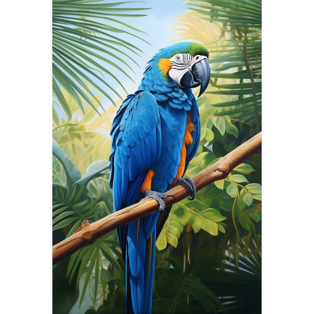 bleu perroquet peinture