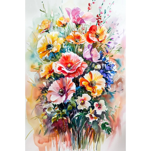 bouquet de fleurs en peinture moderne