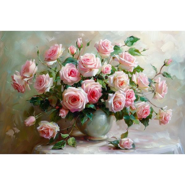 Peinture Bouquet de Roses, art mural décoration nature
