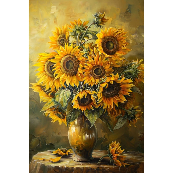 bouquet de tournesol en peinture