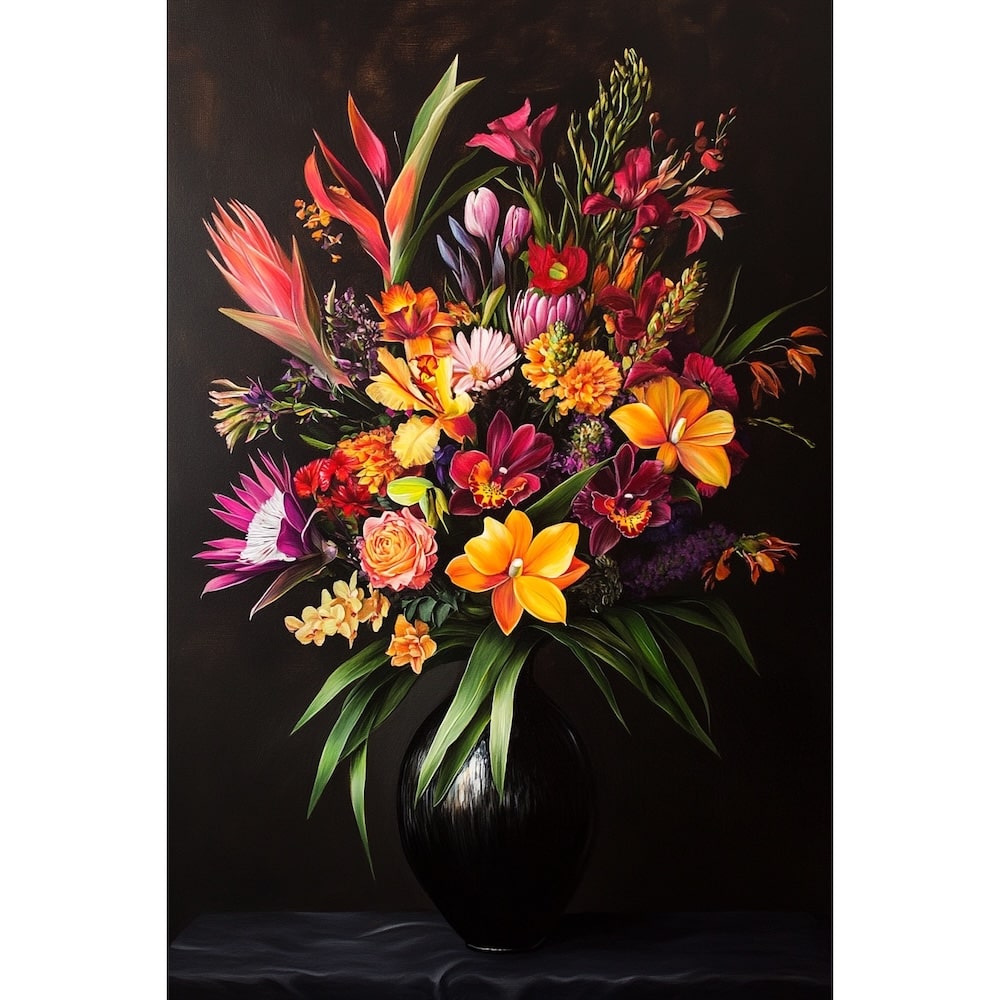 Peinture Bouquet, art mural décoration nature