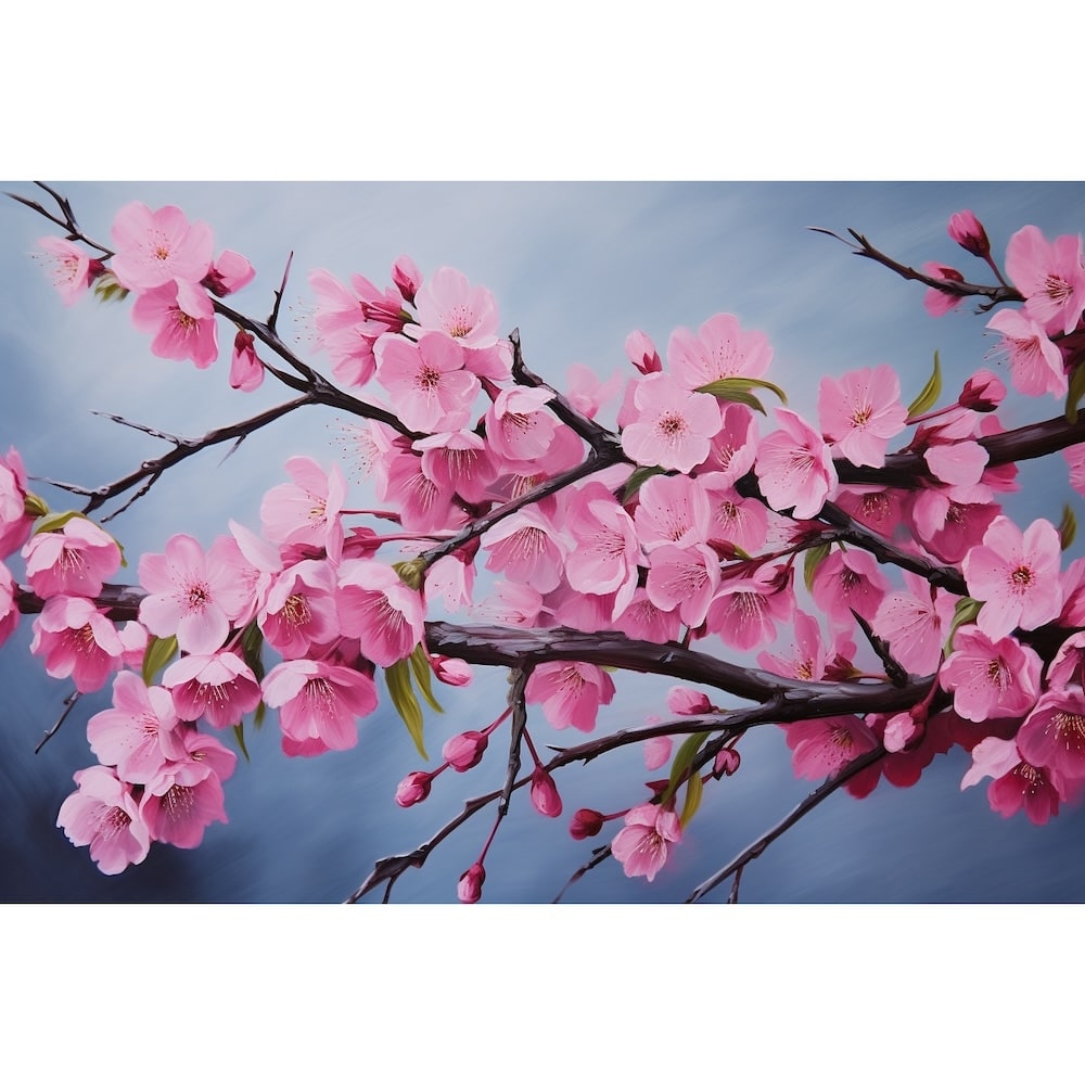 branche cerisier japonais peinture