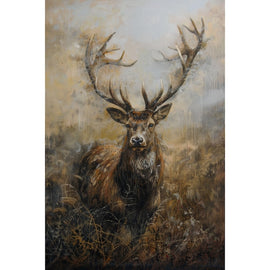 Peinture de Cerf, art mural décoration nature