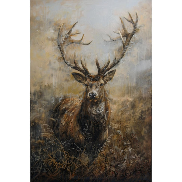 Peinture de Cerf, art mural décoration nature