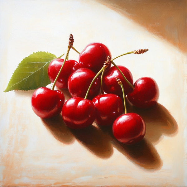 Peinture Cerise, art mural décoration nature