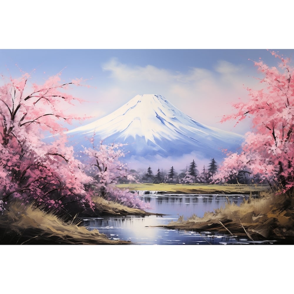 cerisier en fleur japon peinture
