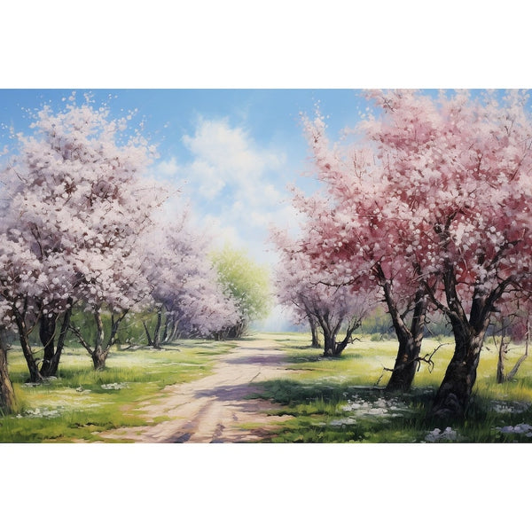 cerisier en fleur peinture