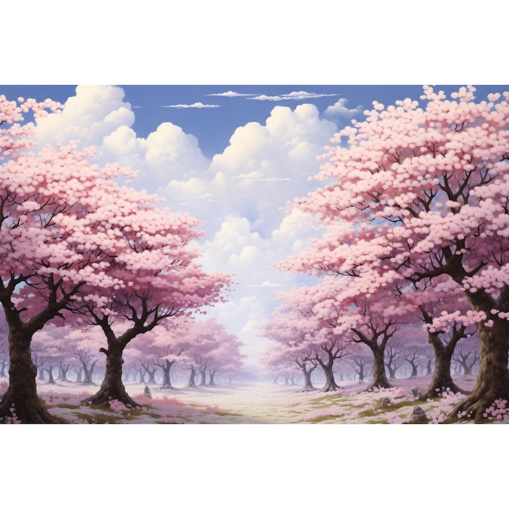cerisier en fleur peinture japonaise