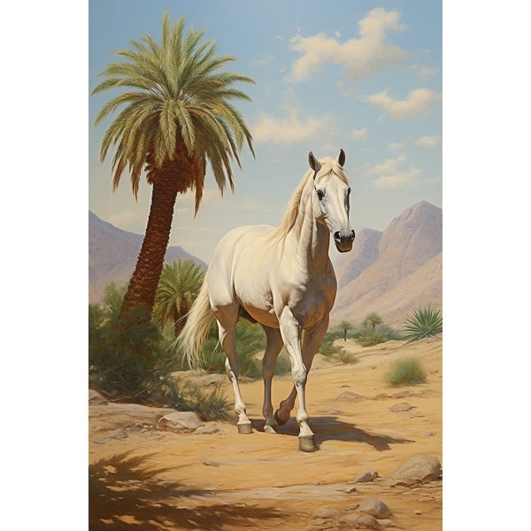 Peinture Cheval Arabe, art mural décoration nature