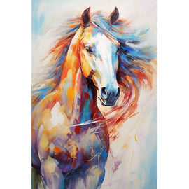 Peinture Abstraite Cheval, art mural décoration nature