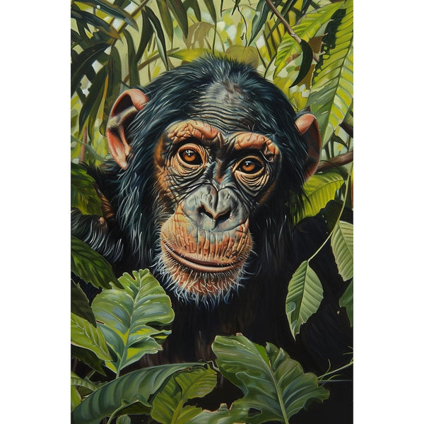 Peinture Chimpanzé, art mural décoration nature