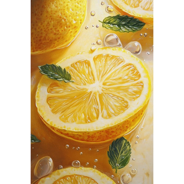 Peinture Citron, art mural décoration nature