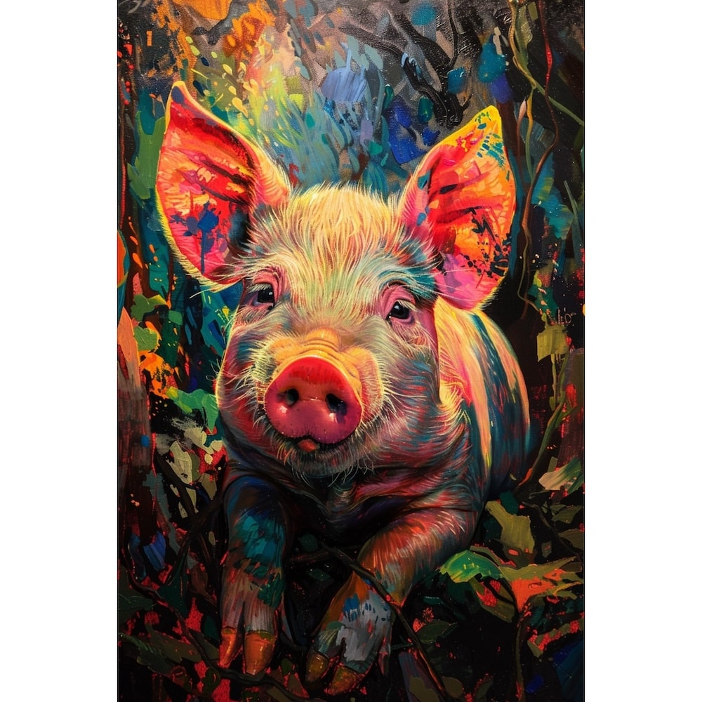 cochon peinture