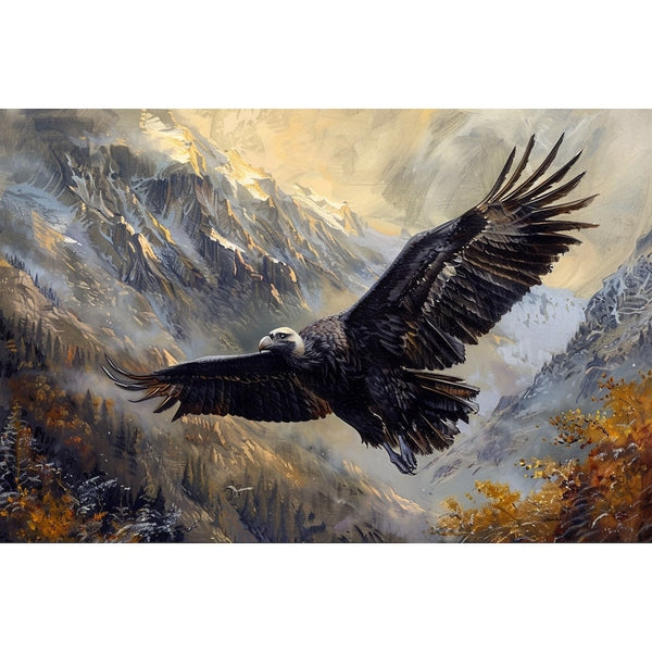 Peinture Condor, art mural décoration nature, vue 2