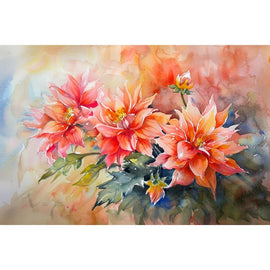 Peinture Abstraite Contemporaine Fleurs, art mural décoration nature