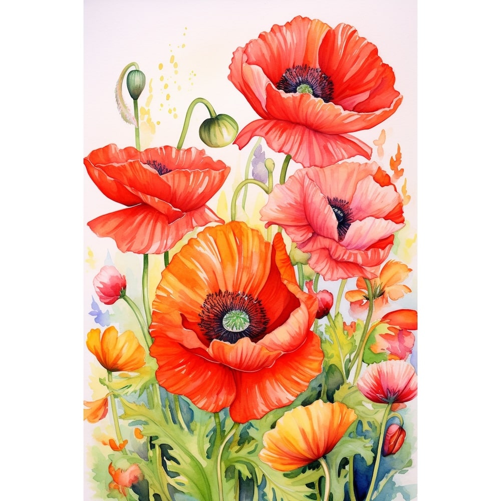 coquelicot peinture enfant