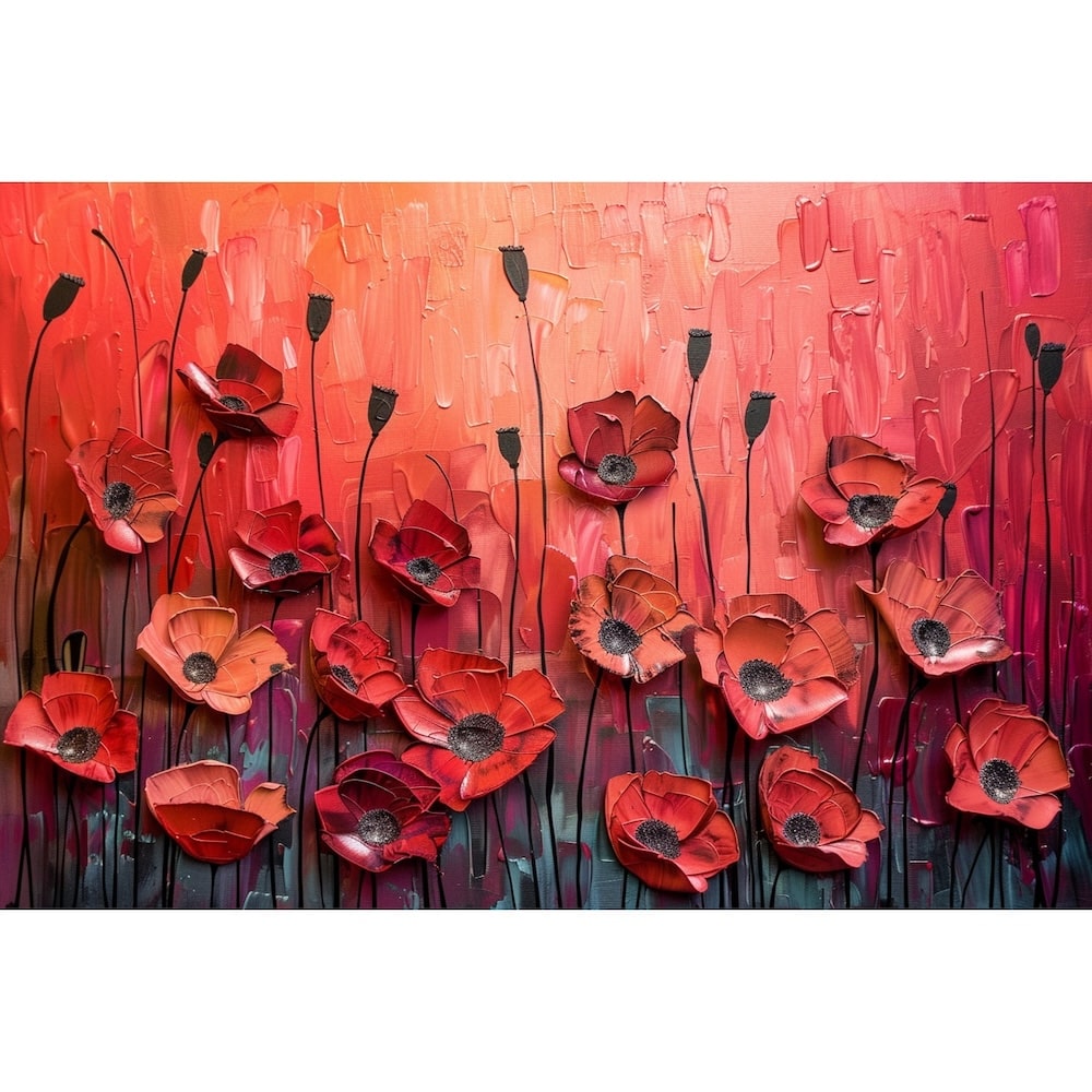coquelicots peinture moderne