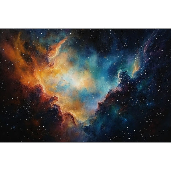Peinture Cosmos, art mural décoration nature