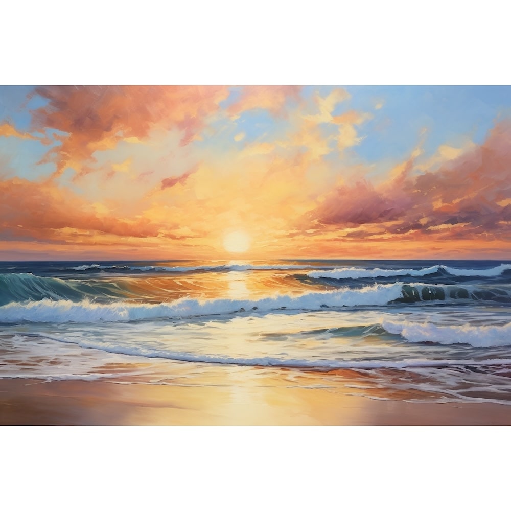 coucher de soleil plage peinture