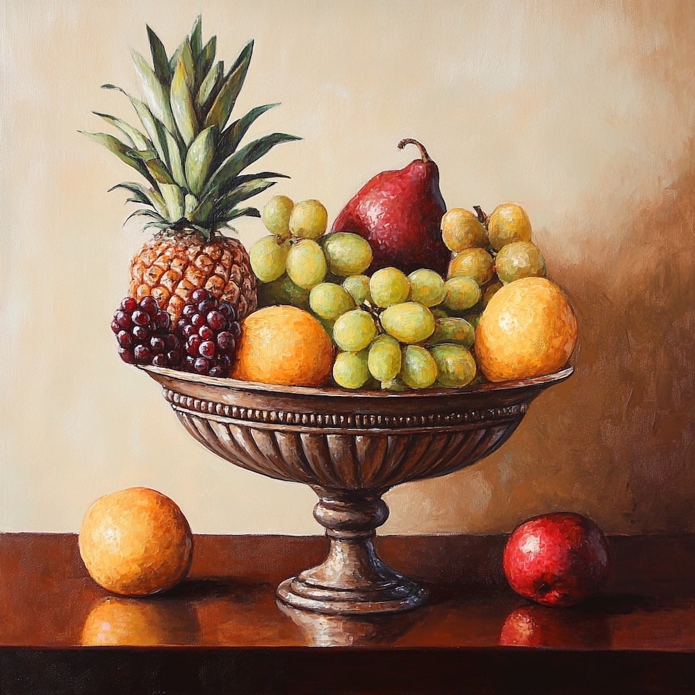 coupe de fruits peinture