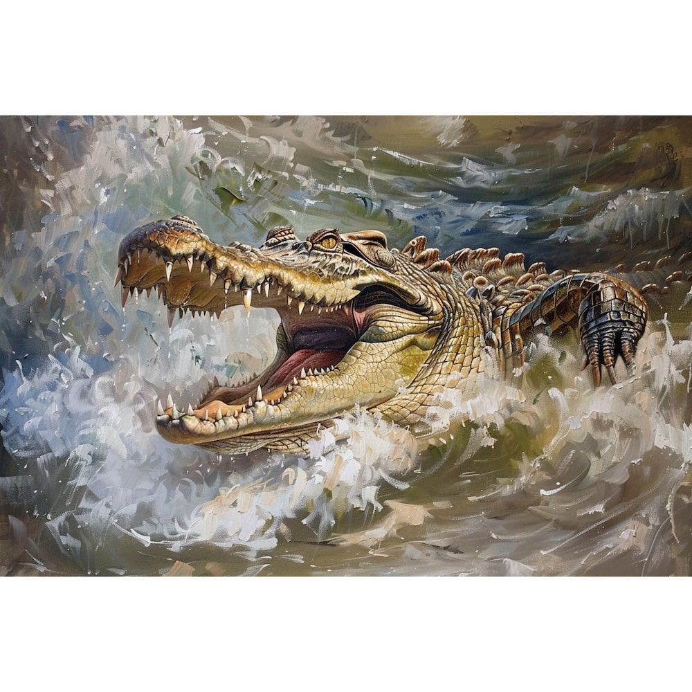 crocodile peinture